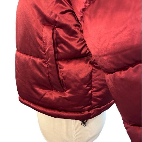 NWT 7 For All Mankind Metallic Crop Puffer Jacket - Picture 5 of 8